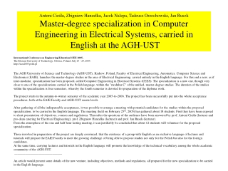 International Conference on Engineering Education ICEE 2005,