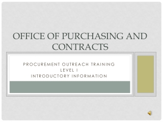 Office of Purchasing and Contracts