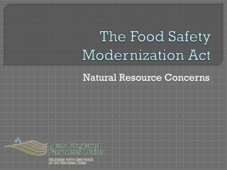 The Food Safety Modernization Act