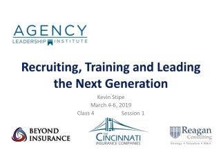 Recruiting, Training and Leading the Next Generation