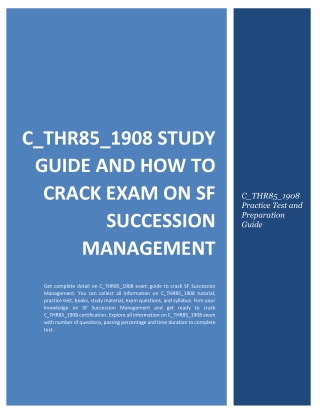 C_THR85_1908 Study Guide and How to Crack Exam on SF Succession Management