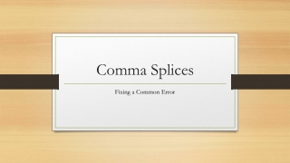 Comma Splices