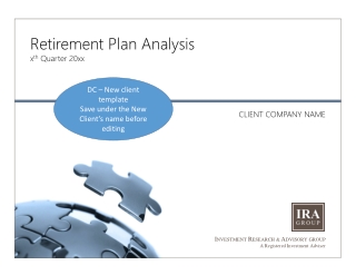 I NVESTMENT R ESEARCH &amp; A DVISORY GROUP A Registered Investment Adviser