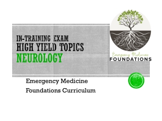 In-Training Exam High Yield Topics Neurology