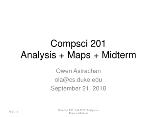 Compsci 201 Analysis + Maps + Midterm