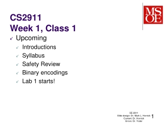 CS2911 Week 1, Class 1