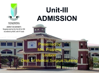 Unit-III ADMISSION