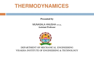 THERMODYNAMICES