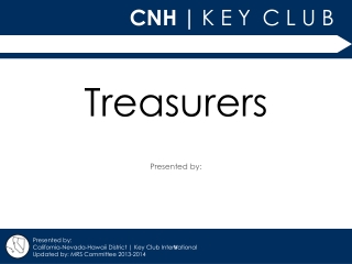 Treasurers