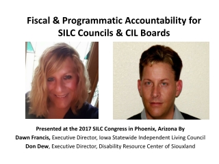 Fiscal &amp; Programmatic Accountability for SILC Councils &amp; CIL Boards