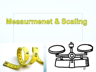 Measurmenet &amp; Scaling