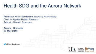 Health SDG and the Aurora Network