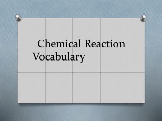 Chemical Reaction Vocabulary