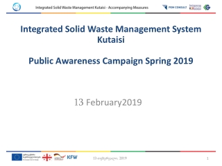 Integrated Solid Waste Management System Kutaisi Public Awareness Campaign Spring 2019