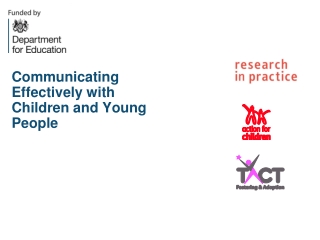 Communicating Effectively with Children and Young People