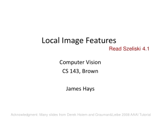 Local Image Features