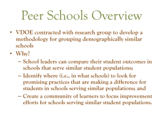 Peer Schools Overview
