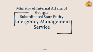 Ministry of Internal Affairs of Georgia Subordinated State Entity Emergency Management Service