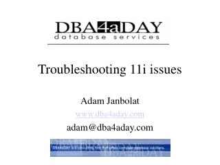 Troubleshooting 11i issues