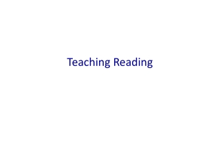 Teaching Reading