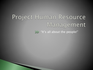 Project Human Resource Management