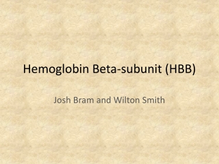 Hemoglobin Beta-subunit (HBB)