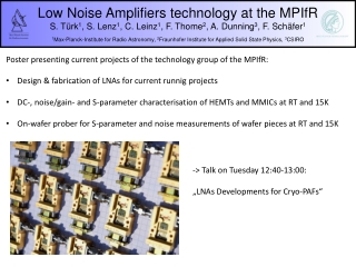 Low Noise Amplifiers technology at the MPIfR