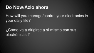 Do Now/Azlo ahora