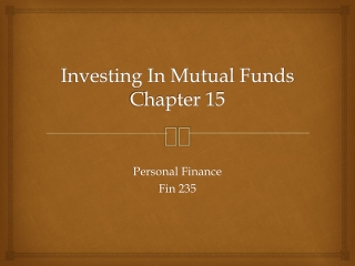 Investing In Mutual Funds Chapter 15