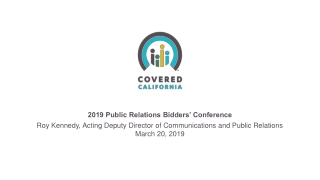 2019 Public Relations Bidders’ Conference