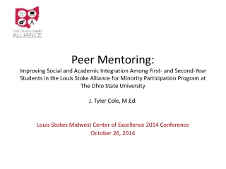 Louis Stokes Midwest Center of Excellence 2014 Conference October 26, 2014