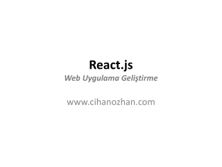 React.js Web Programlama
