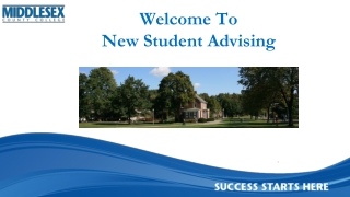 Welcome To New Student Advising