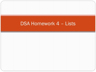 DSA Homework 4 – Lists