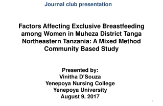 Journal club presentation