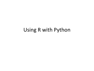 Using R with Python