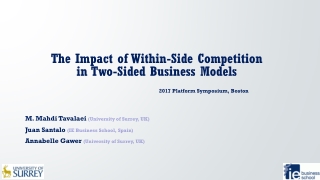 The I mpact of Within-Side C ompetition in Two-Sided B usiness M odels