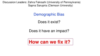 Demographic Bias