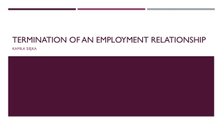 Termination of an employment relationship