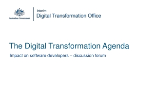 The Digital Transformation Agenda