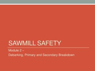 Sawmill Safety