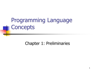 Programming Language Concepts