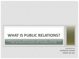 What is public relations?