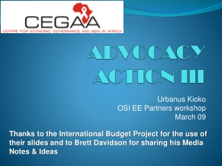 ADVOCACY ACTION III