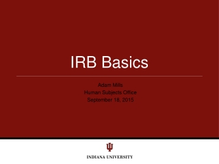 IRB Basics