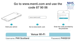 Enter the code provided by the presenter