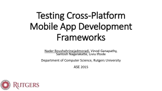 Testing Cross-Platform Mobile App Development Frameworks