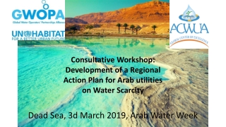 Dead Sea, 3d March 2019, Arab Water Week