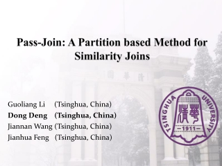 Pass-Join: A Partition based Method for Similarity Joins