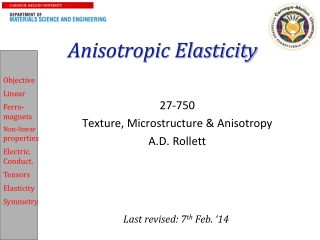 Anisotropic Elasticity